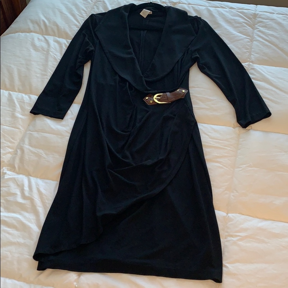 Black Dress with side buckle